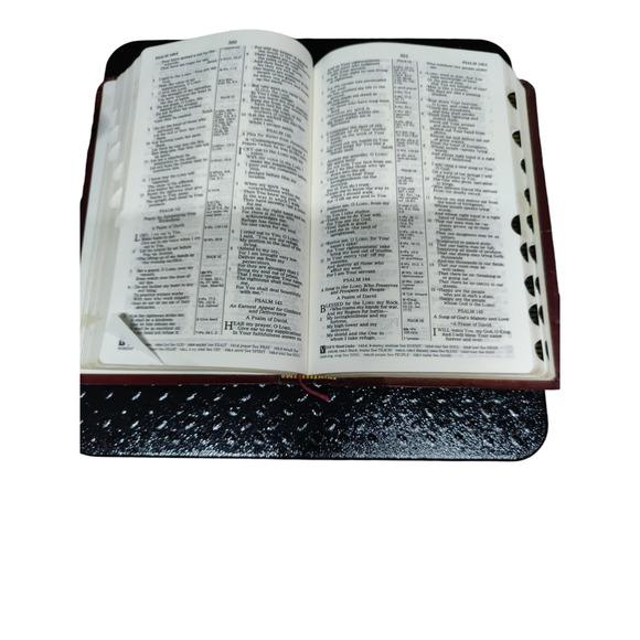 1997 Holy Bible Vine's Expository Reference Edition NKJV Genuine leather - Picture 4 of 5